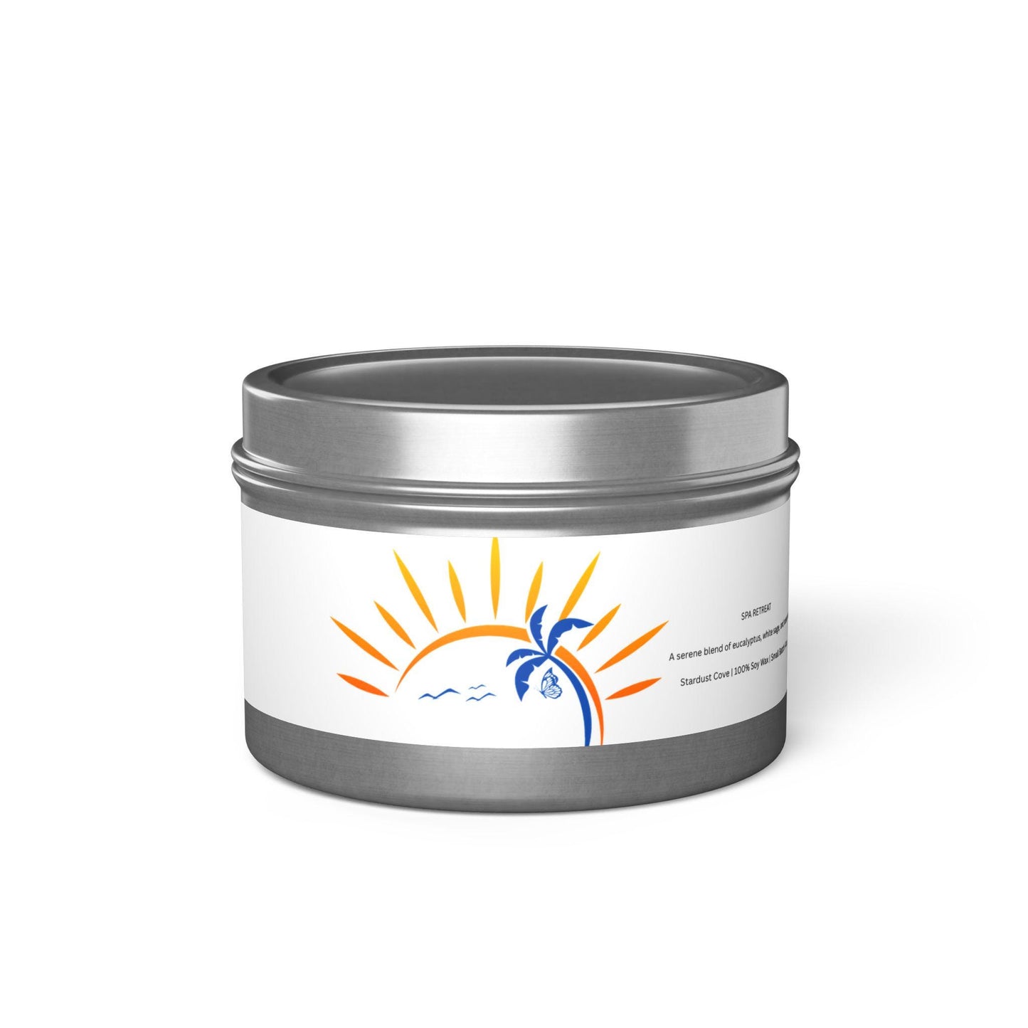 Sunset Vibes Tin Candles | Aromatherapy Candle for Home Decor, Beach Decor, Gift for Her, Relaxation Candles, Eco-Friendly Candle