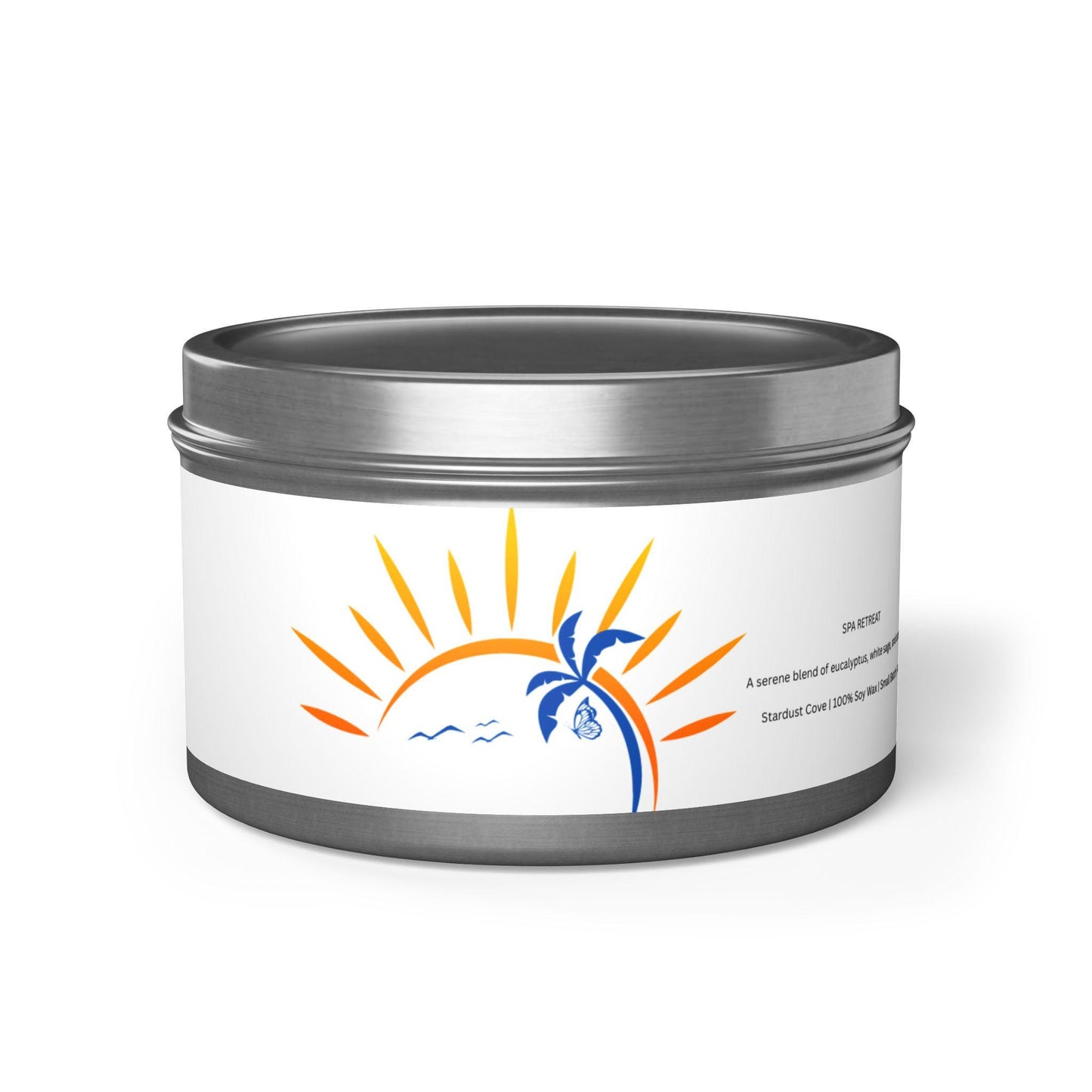 Sunset Vibes Tin Candles | Aromatherapy Candle for Home Decor, Beach Decor, Gift for Her, Relaxation Candles, Eco-Friendly Candle