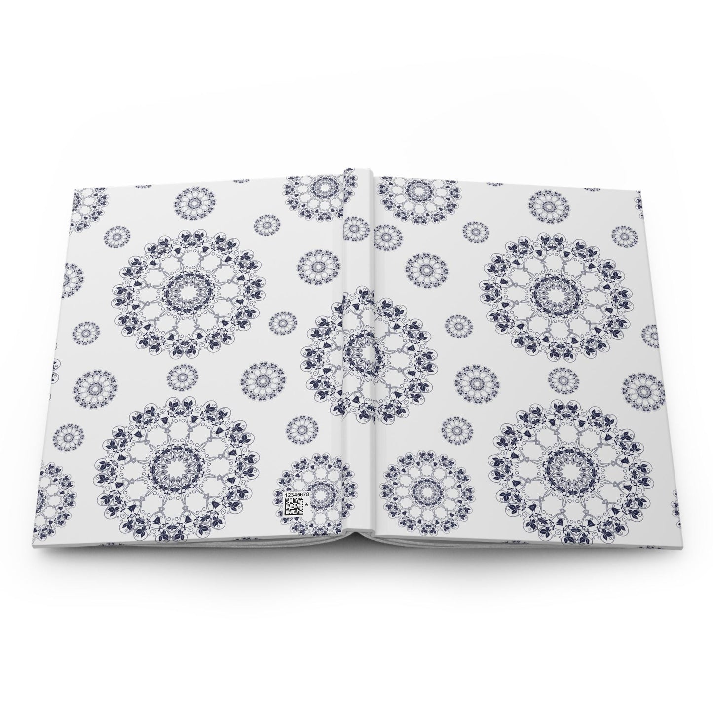 Elegant Floral Hardcover Journal, Inspirational Writing Notebook, Gift for Writers, Mandala Design, Birthday, Journaling Essentials