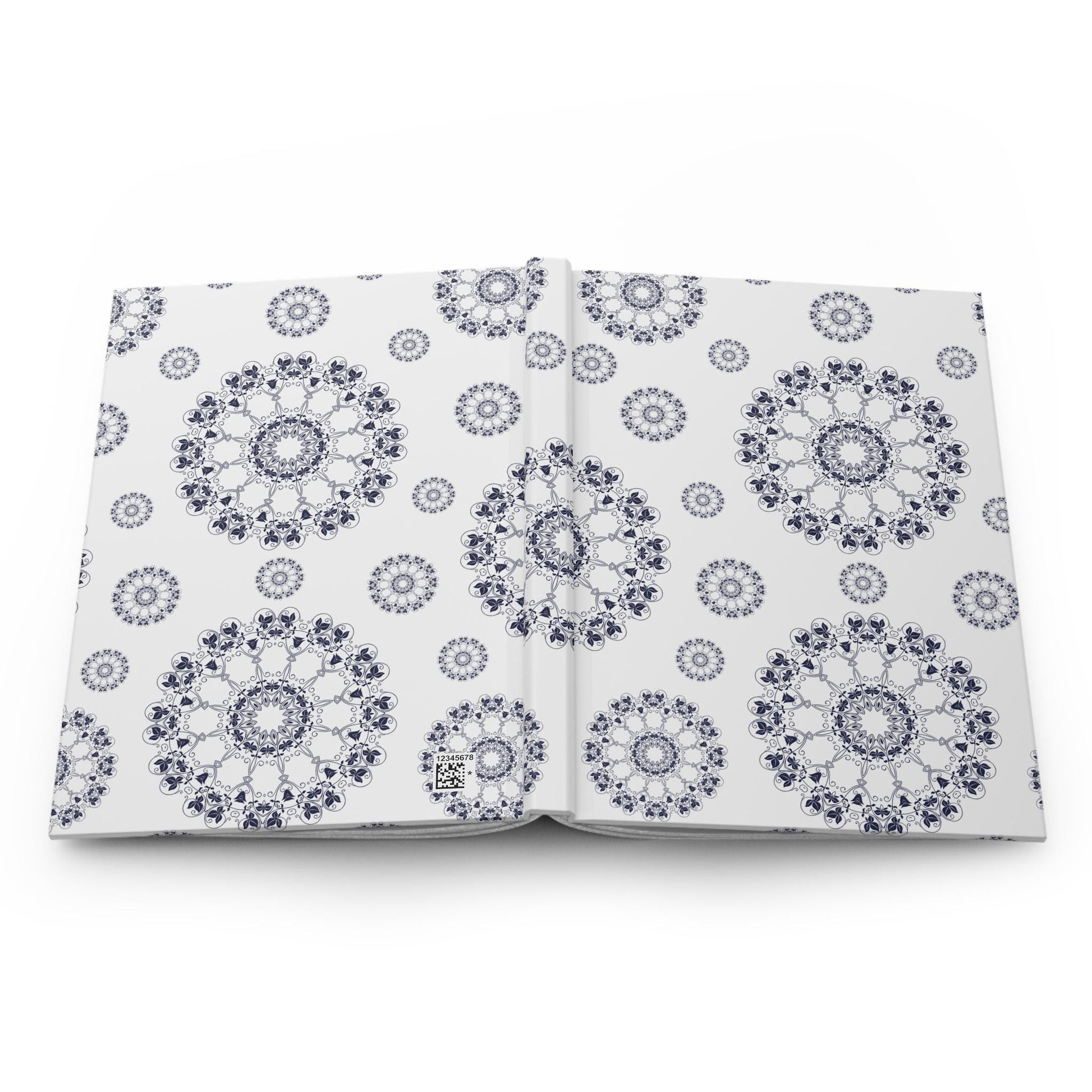 Elegant Floral Hardcover Journal, Inspirational Writing Notebook, Gift for Writers, Mandala Design, Birthday, Journaling Essentials