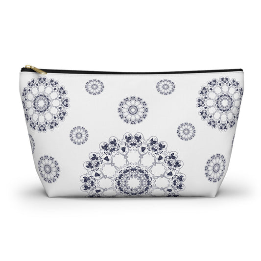 Elegant Mandala Accessory Pouch, Makeup Bag, Travel Organizer, Gift for Her, Floral Design