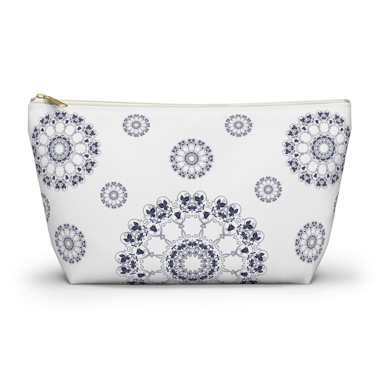 Elegant Mandala Accessory Pouch, Makeup Bag, Travel Organizer, Gift for Her, Floral Design