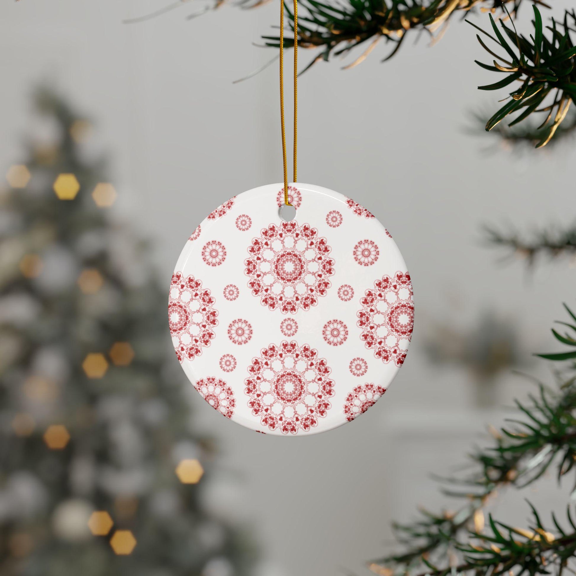 Ceramic Holiday Ornaments | Festive Decorations, Custom Gifts, 2-Sided Print, Christmas Tree Decor, Seasonal Home Accents