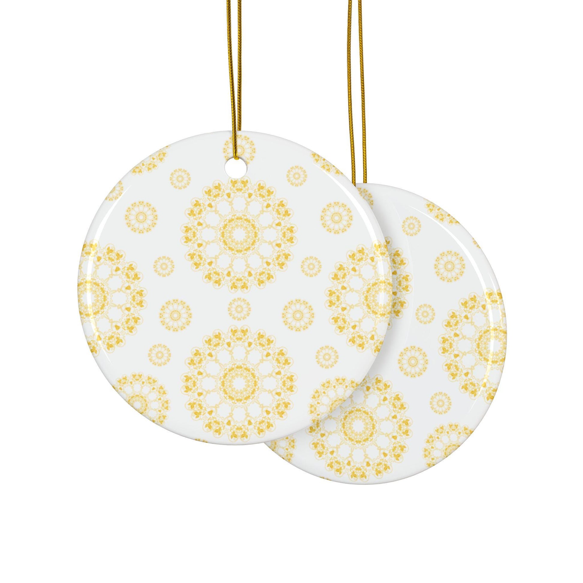 Ceramic Ornaments - Elegant Floral Designs, Holiday Decor, Personalized Gifts, Seasonal Decorations, Home Ornaments, Christmas Tree Decor