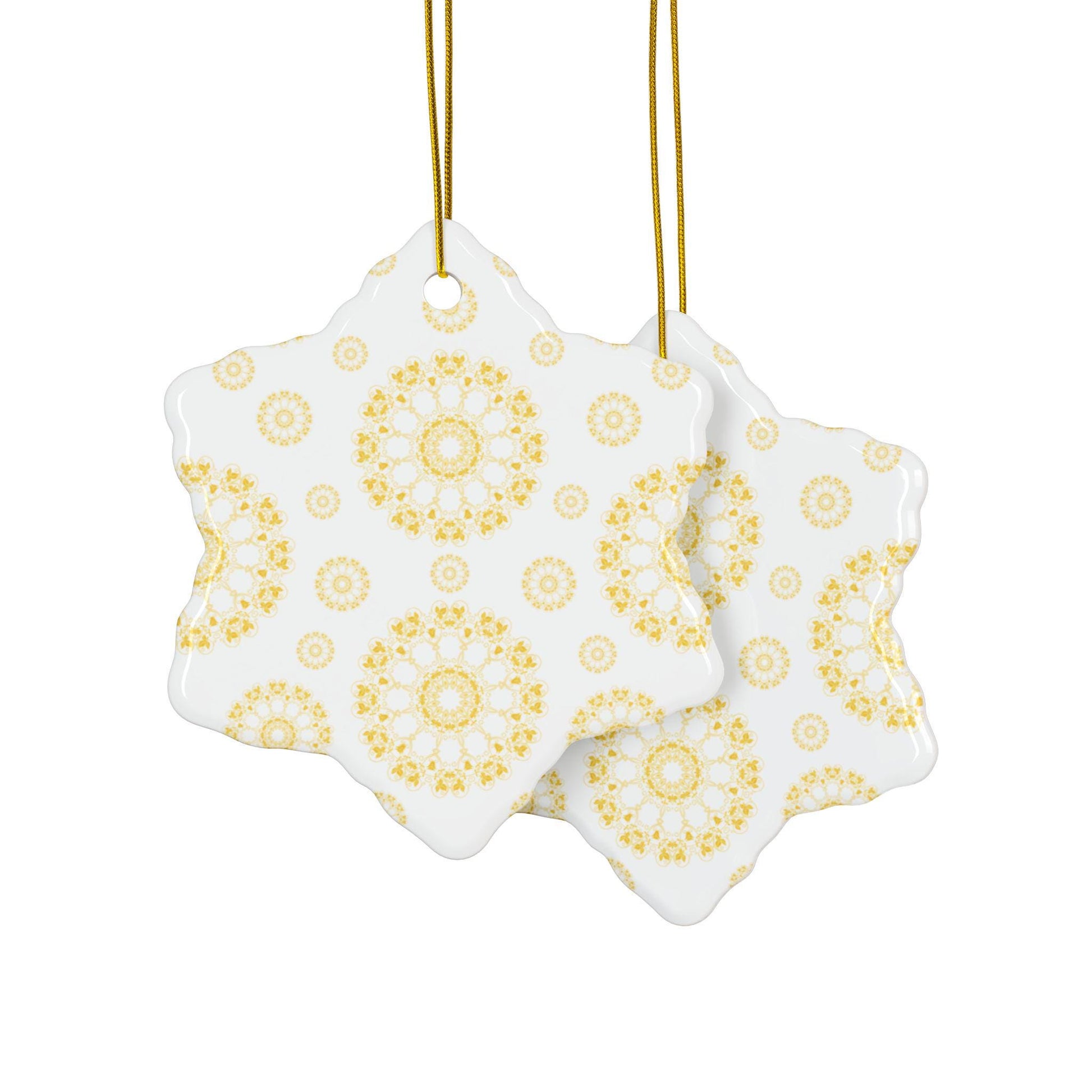 Ceramic Ornaments - Elegant Floral Designs, Holiday Decor, Personalized Gifts, Seasonal Decorations, Home Ornaments, Christmas Tree Decor