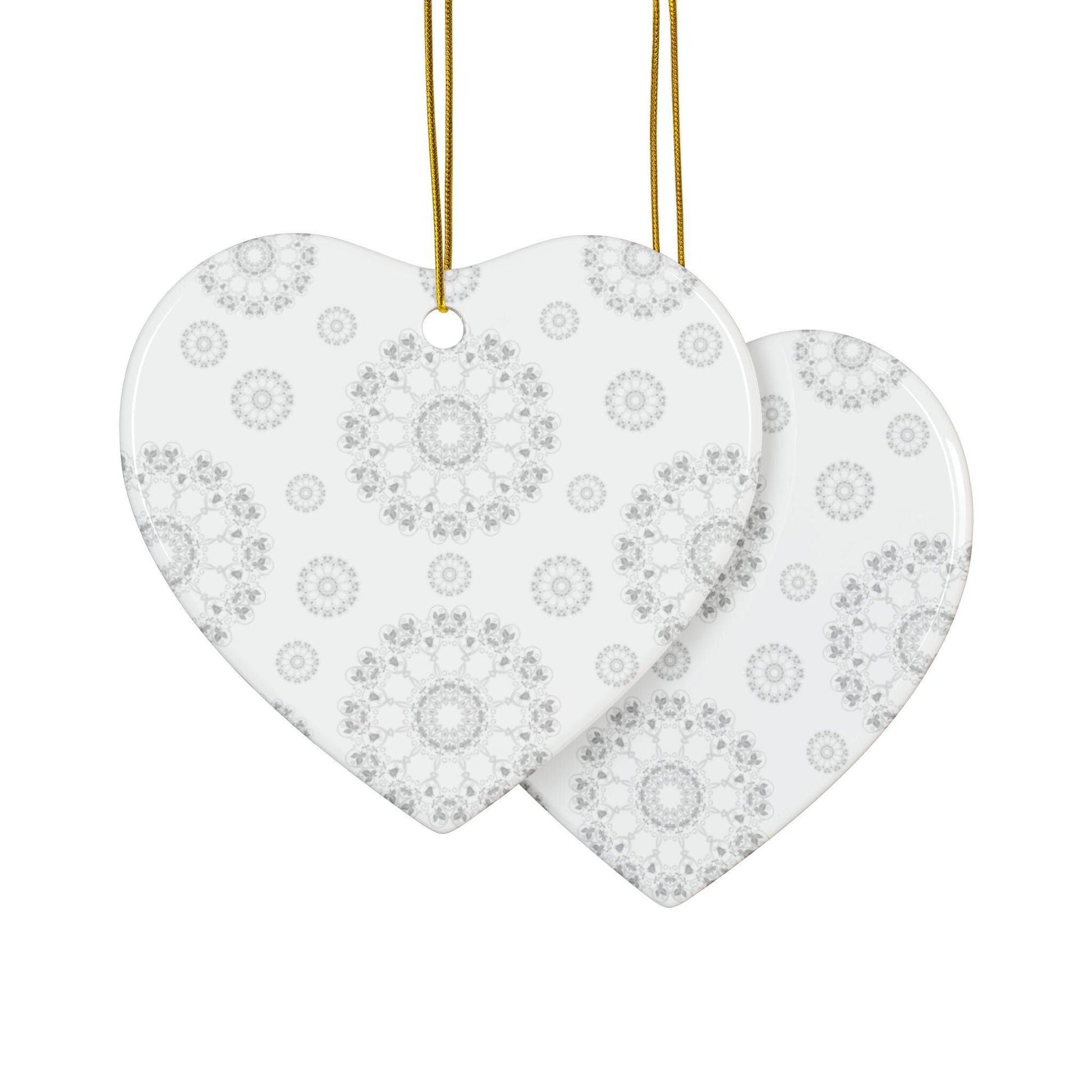 Elegant Ceramic Ornaments, 2-Side Print, Perfect for Holiday Decor, Gift Tags, Home Decor, Wedding Favors, Celebration Events