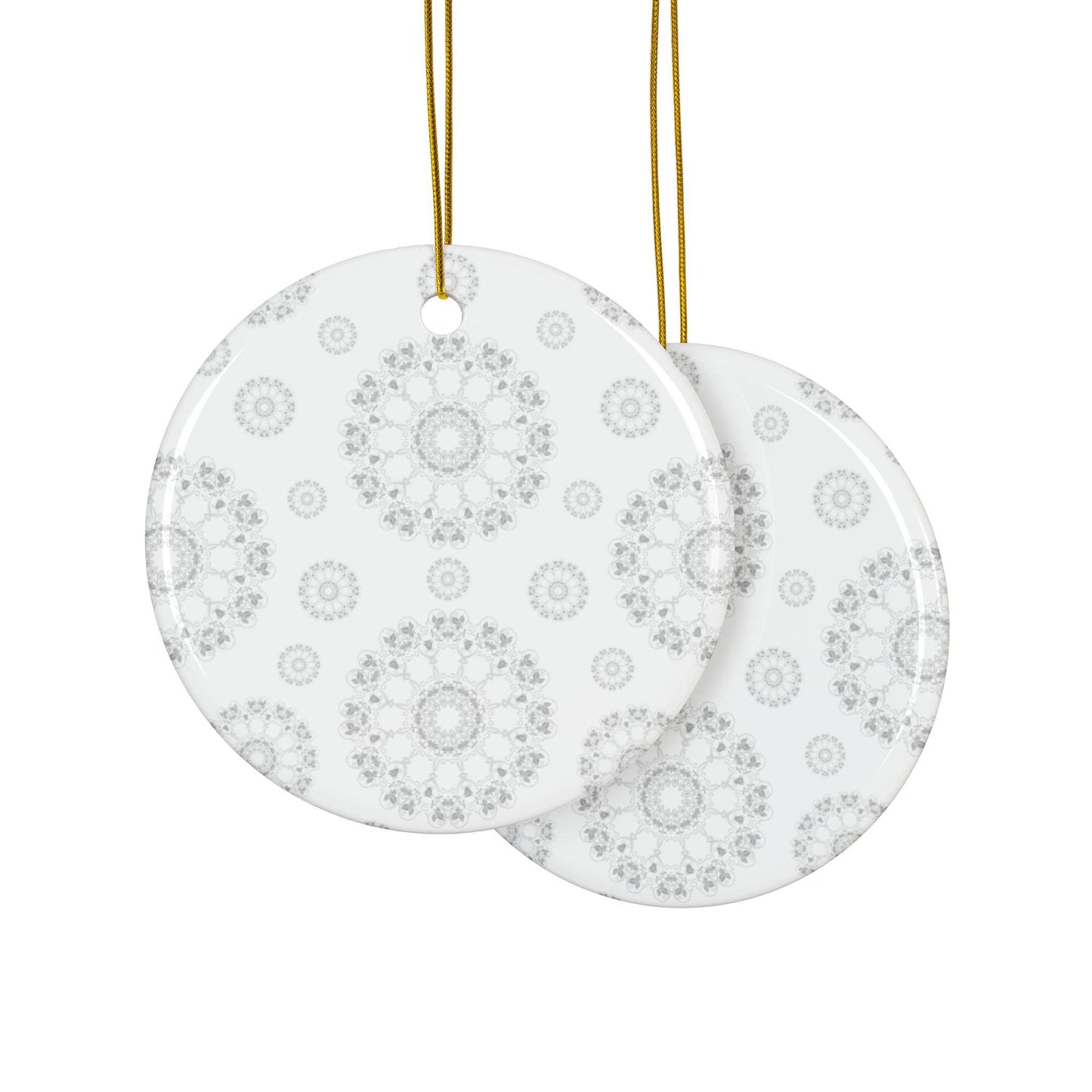 Elegant Ceramic Ornaments, 2-Side Print, Perfect for Holiday Decor, Gift Tags, Home Decor, Wedding Favors, Celebration Events