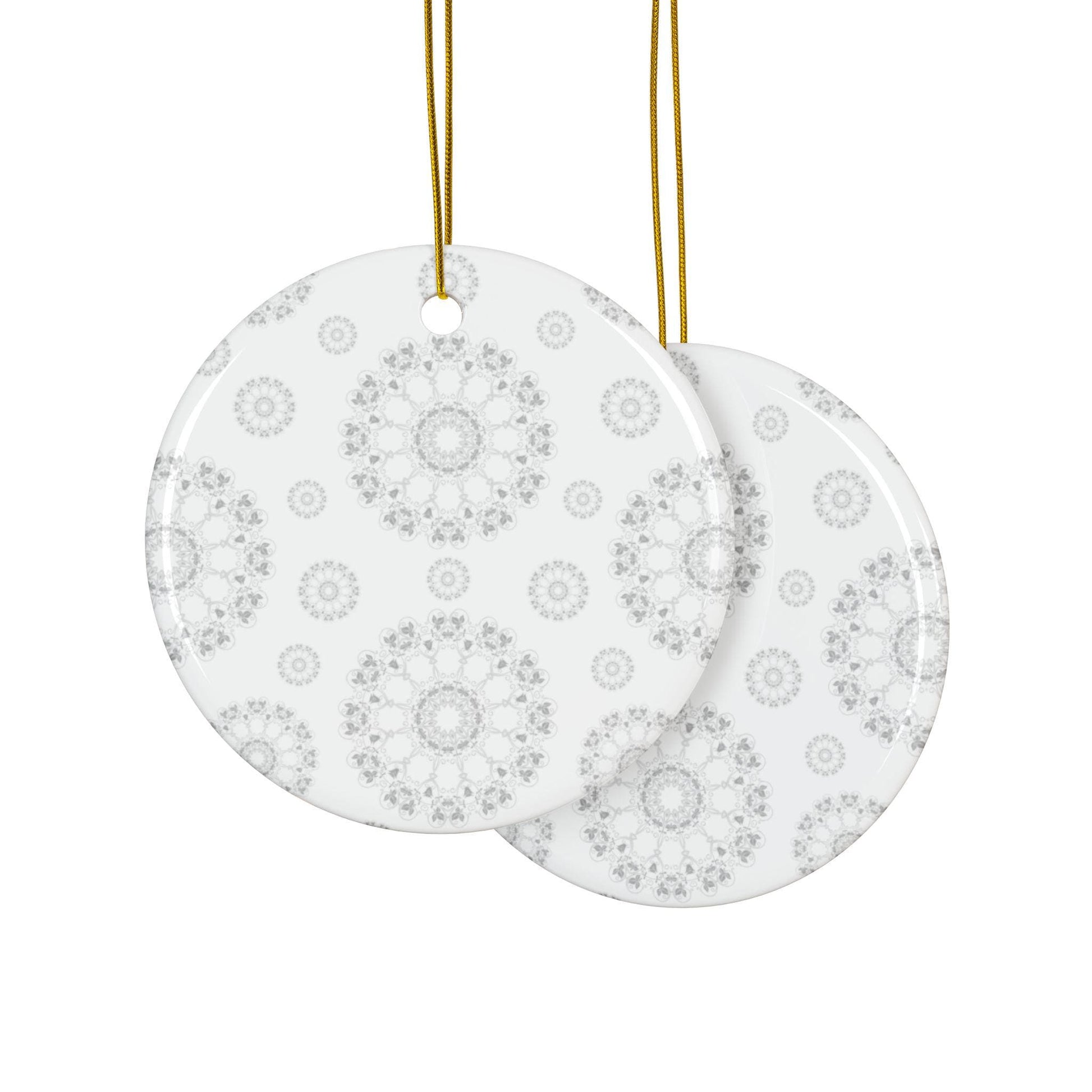 Elegant Ceramic Ornaments, 2-Side Print, Perfect for Holiday Decor, Gift Tags, Home Decor, Wedding Favors, Celebration Events