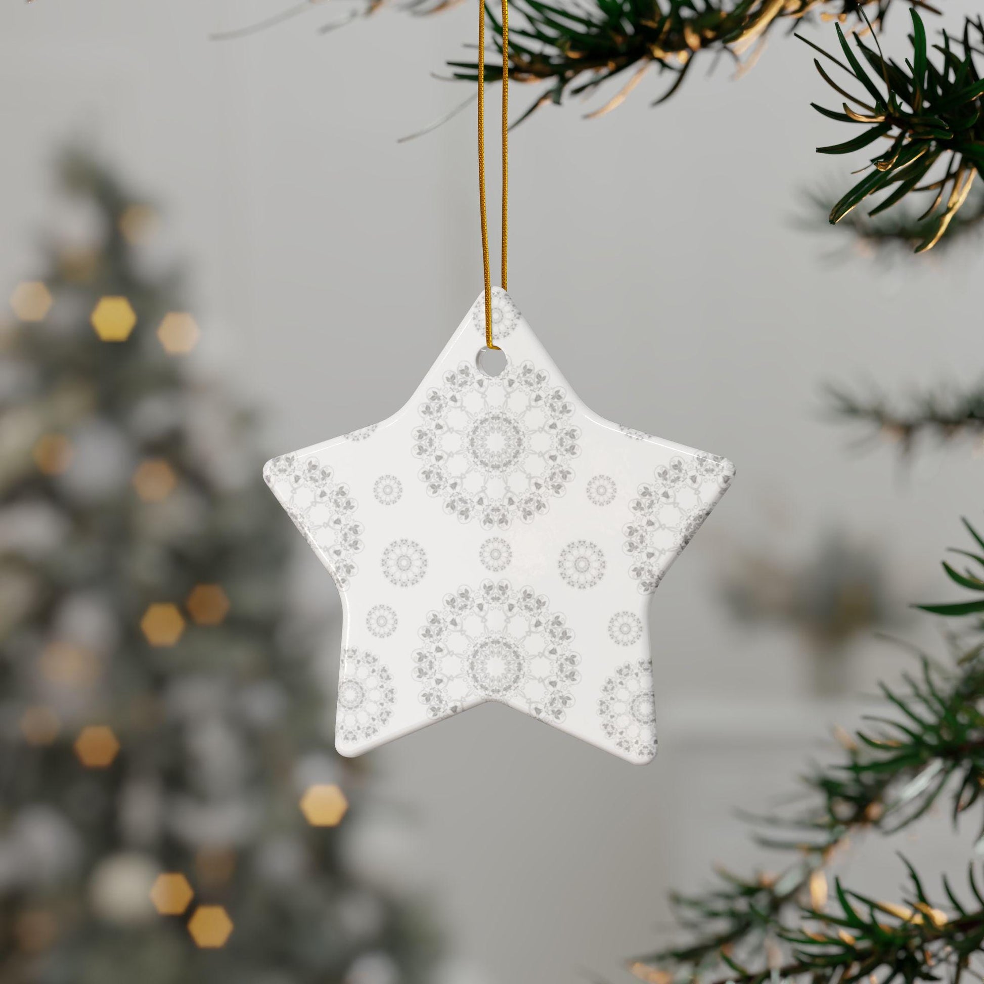 Elegant Ceramic Ornaments, 2-Side Print, Perfect for Holiday Decor, Gift Tags, Home Decor, Wedding Favors, Celebration Events