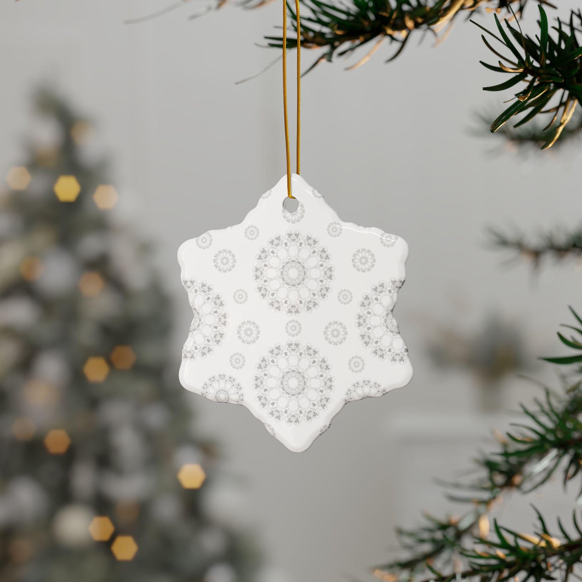 Elegant Ceramic Ornaments, 2-Side Print, Perfect for Holiday Decor, Gift Tags, Home Decor, Wedding Favors, Celebration Events
