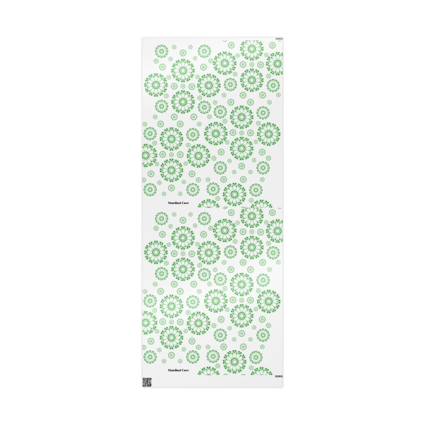 Green Mandala Wrapping Paper, Eco Friendly Gift Wrap, Floral Nature Gift Wrap, Holiday Birthday Packaging, Boho Botanical Gift Wrap