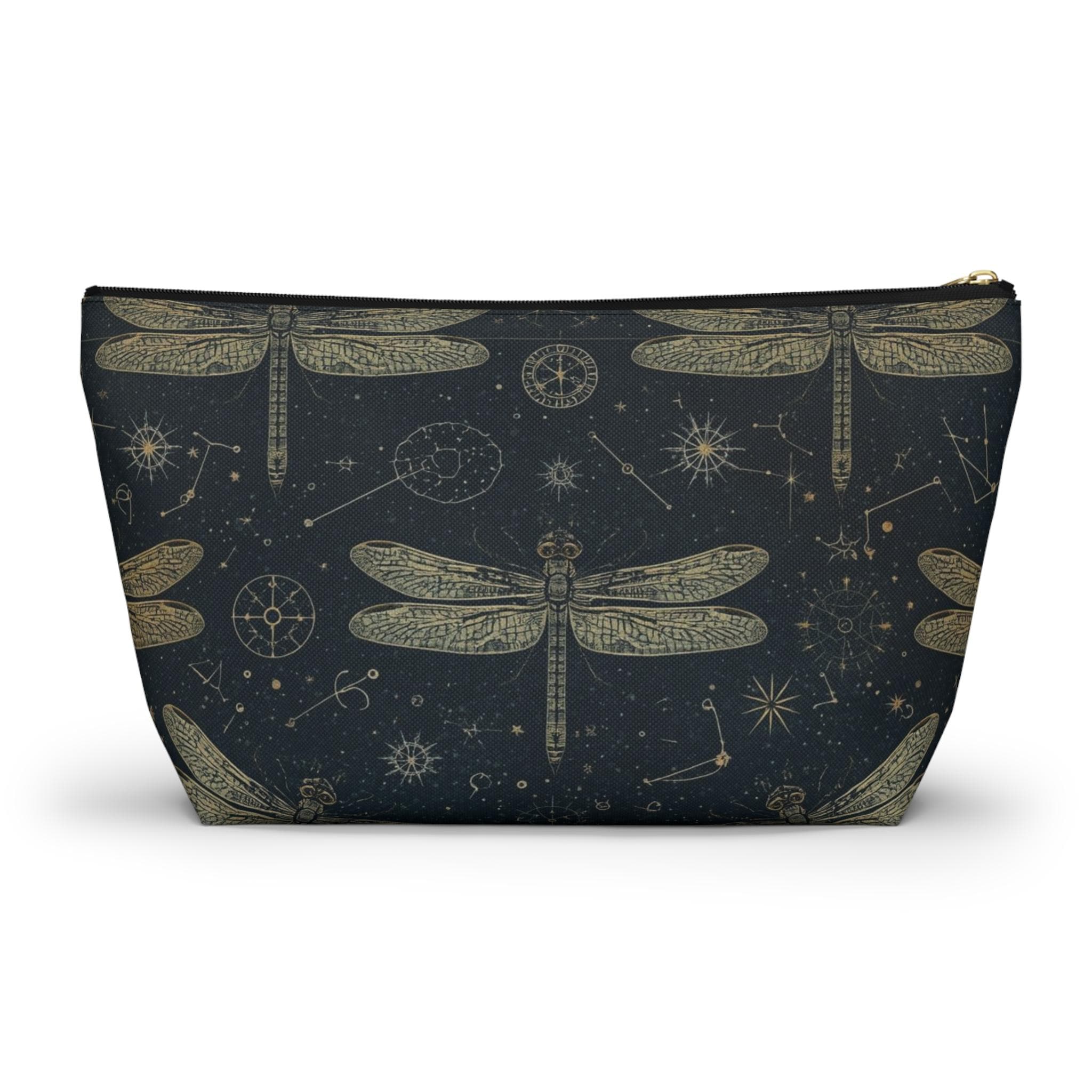 Dragonfly Constellation Accessory Pouch | Vintage Celestial Design
