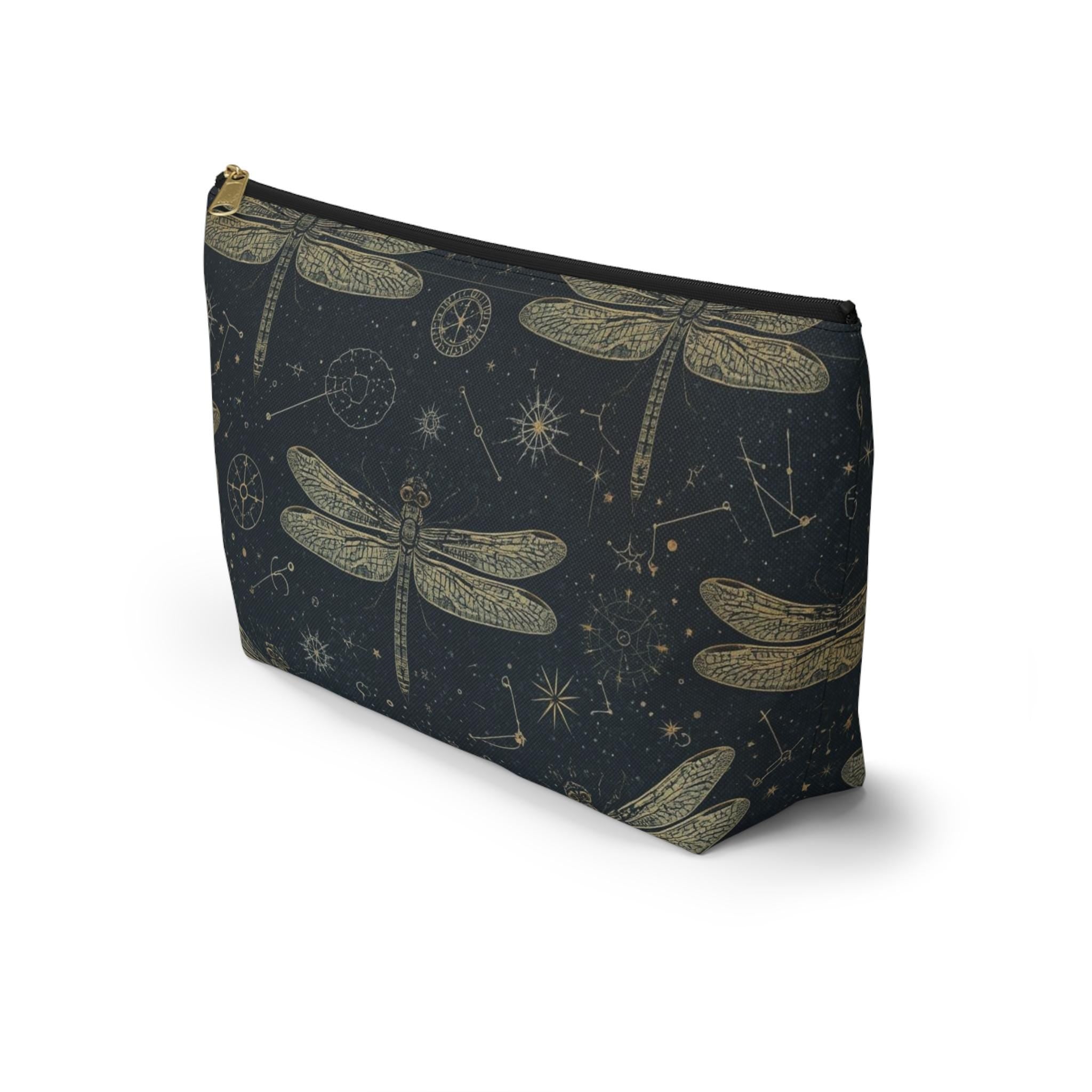 Dragonfly Constellation Accessory Pouch | Vintage Celestial Design