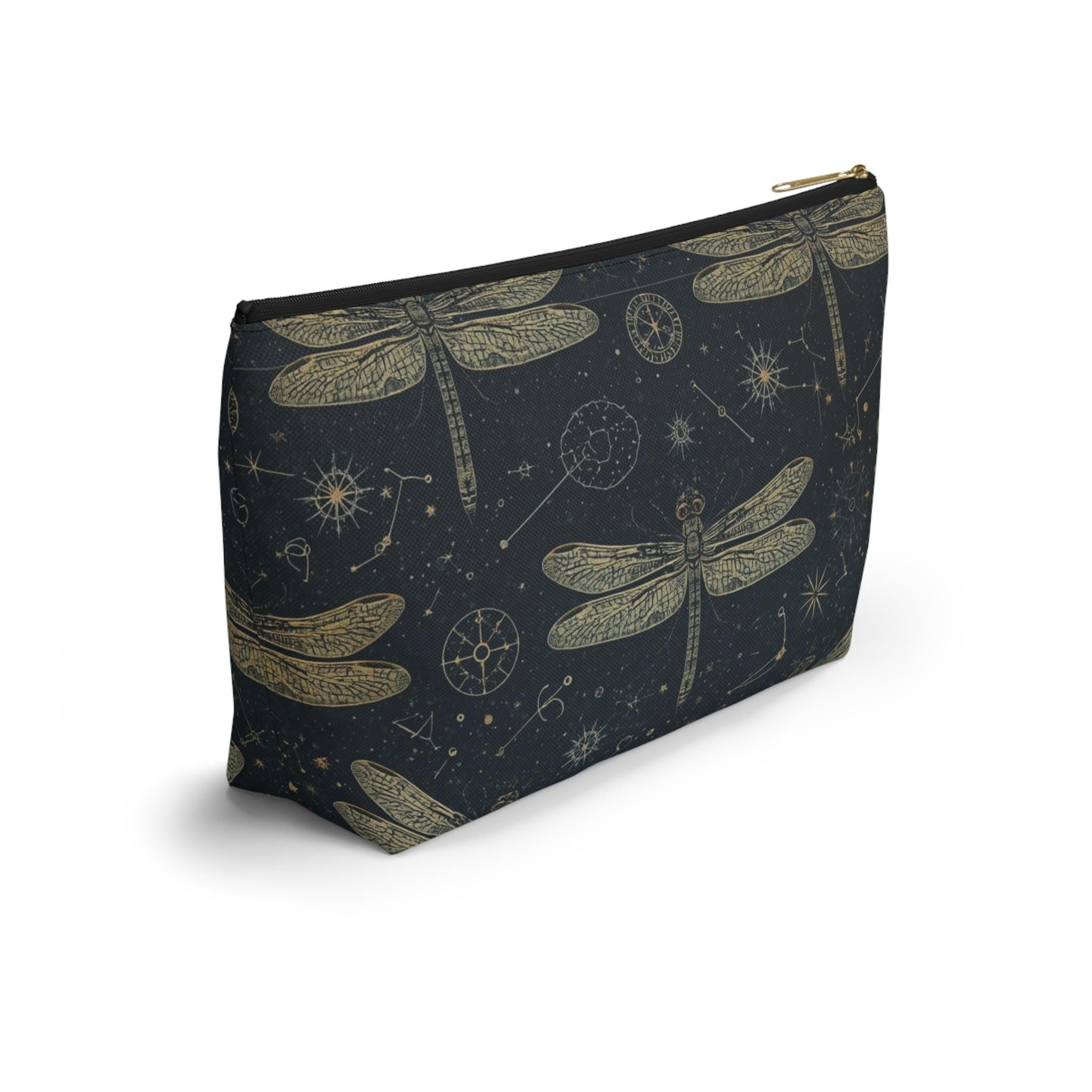 Dragonfly Constellation Accessory Pouch | Vintage Celestial Design