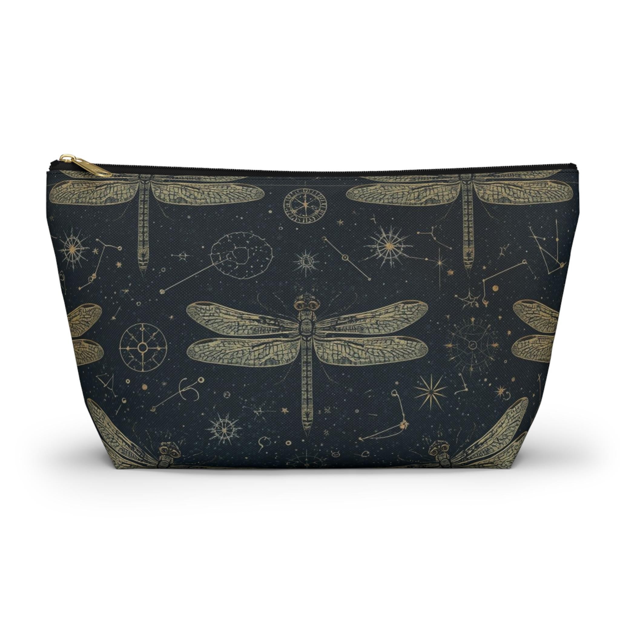 Dragonfly Constellation Accessory Pouch | Vintage Celestial Design