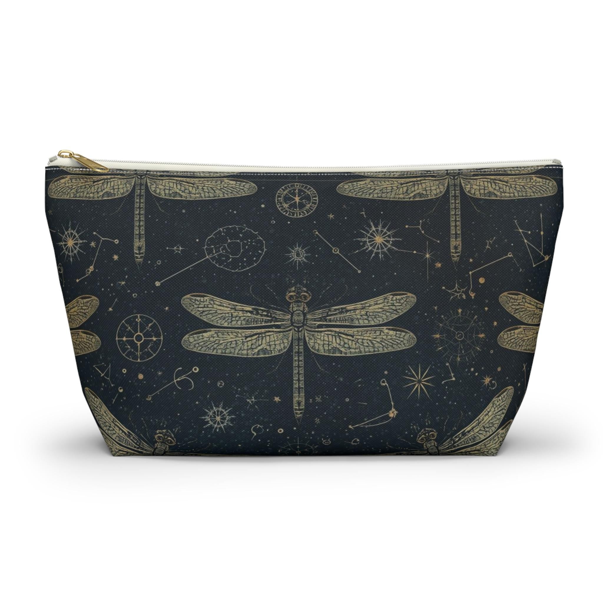 Dragonfly Constellation Accessory Pouch | Vintage Celestial Design