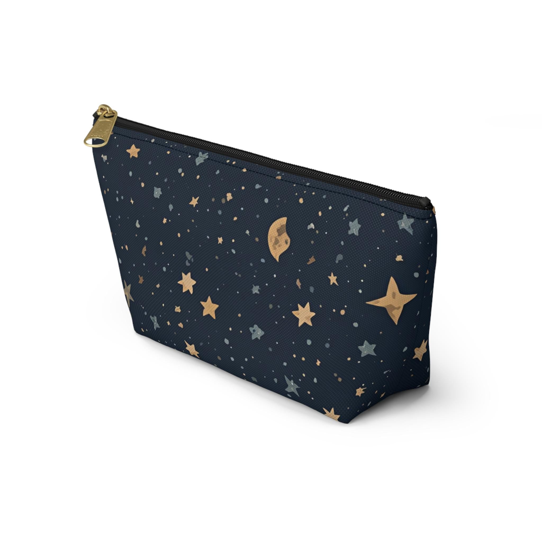 Celestial Moon and Stars Accessory Pouch | T-Bottom Travel Cosmetic Bag