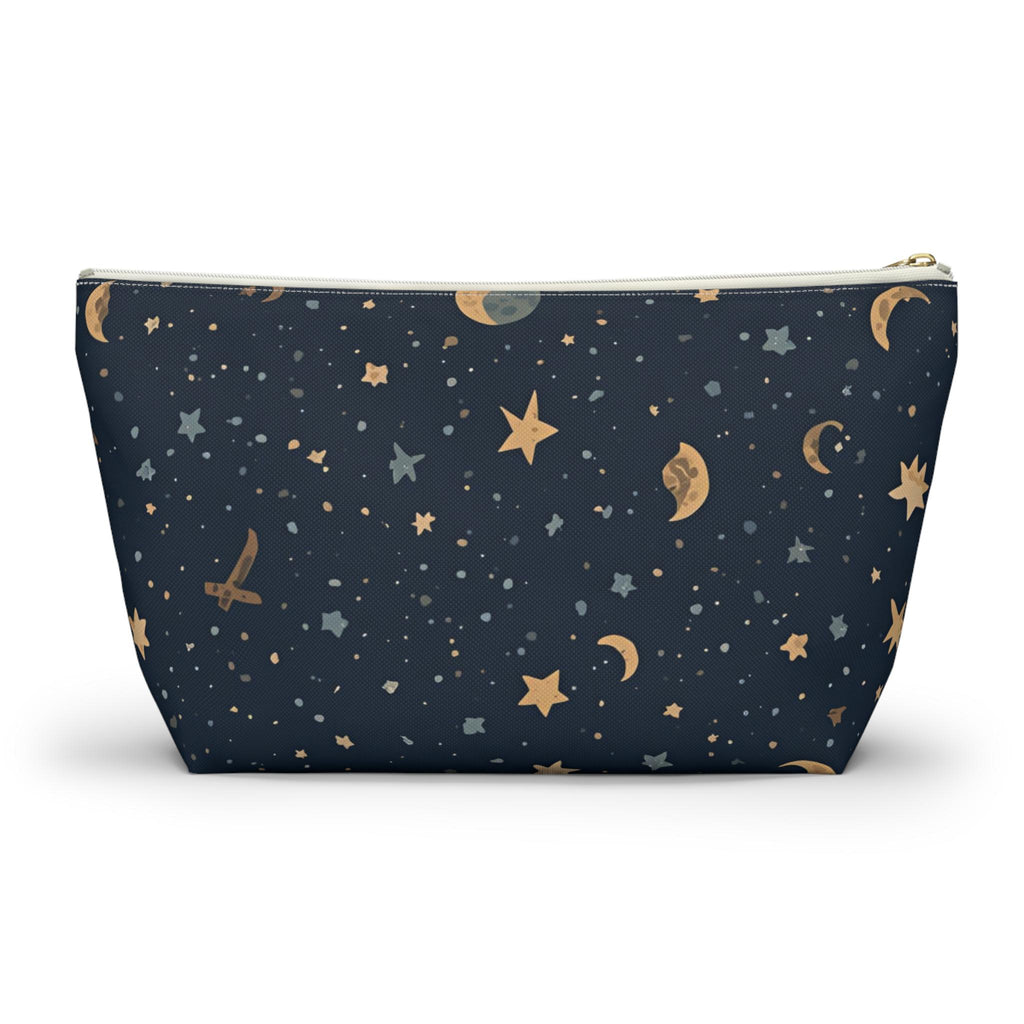 Celestial Moon and Stars Accessory Pouch | T-Bottom Travel Cosmetic Bag