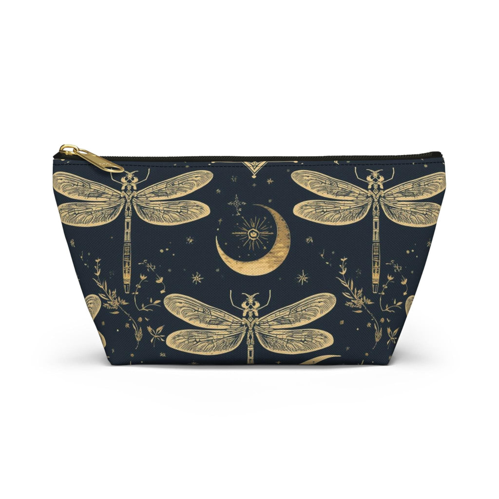 Golden Dragonfly Moon Pattern Accessory Pouch