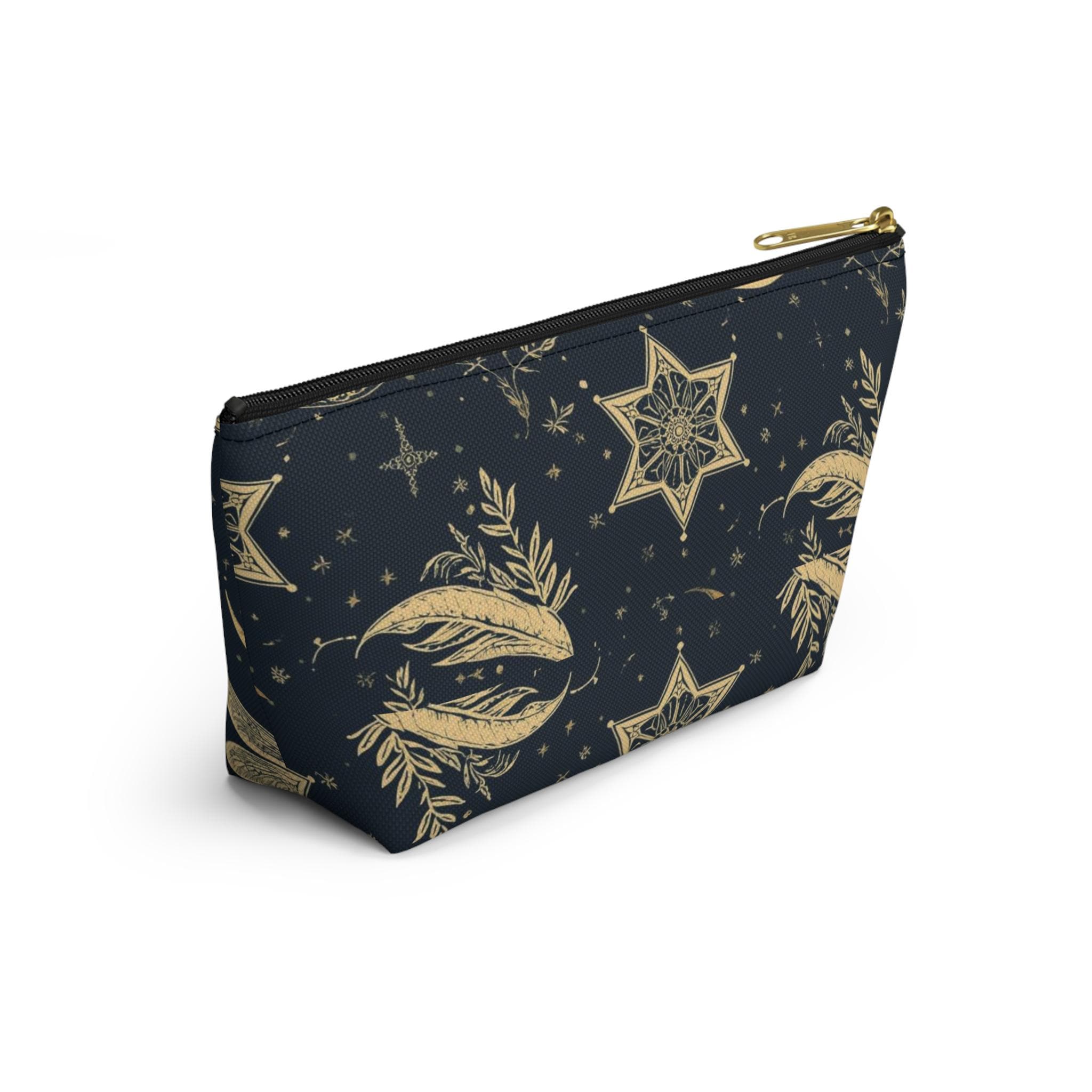 Golden Dragonfly Moon Pattern Accessory Pouch