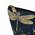 Golden Dragonfly Moon Pattern Accessory Pouch