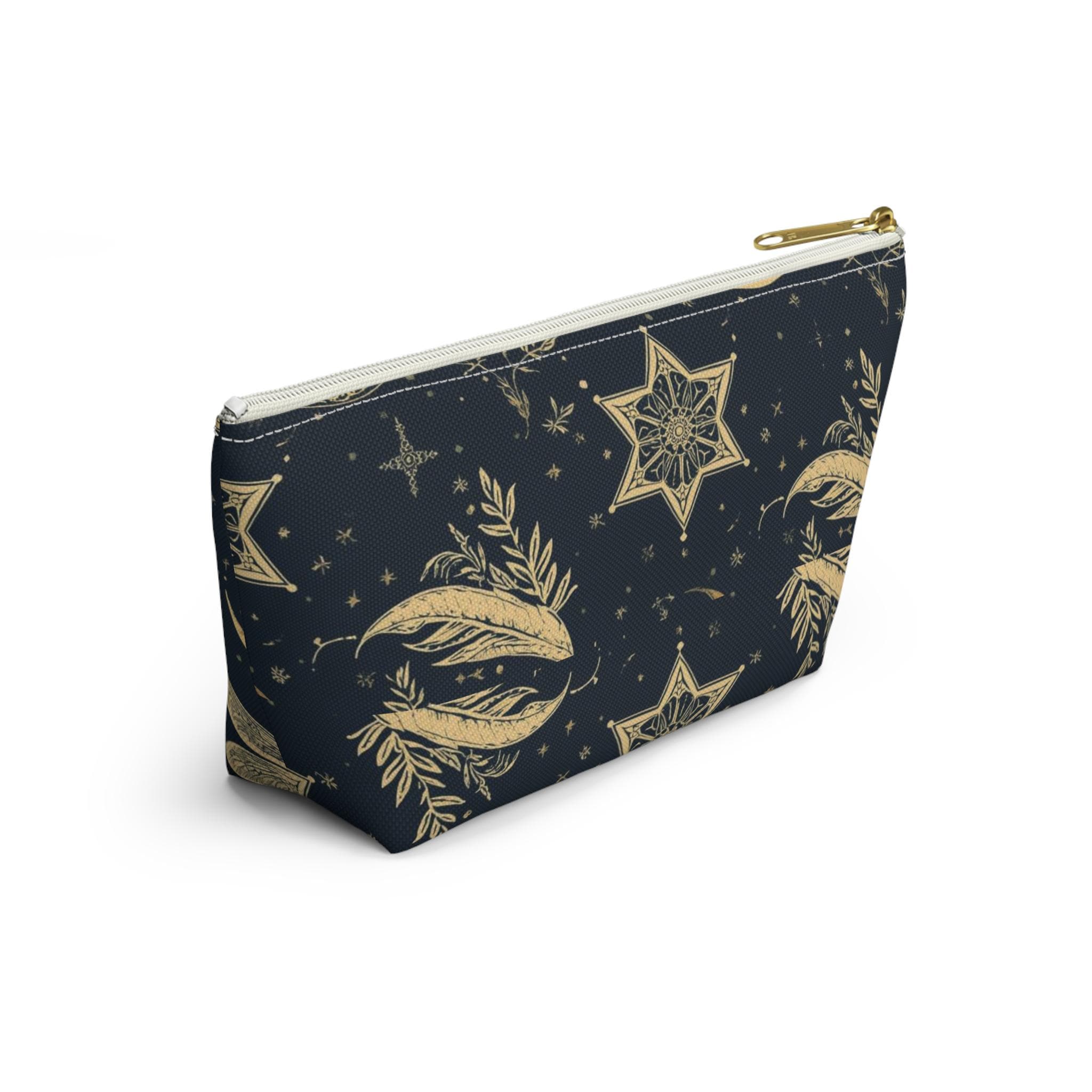 Golden Dragonfly Moon Pattern Accessory Pouch