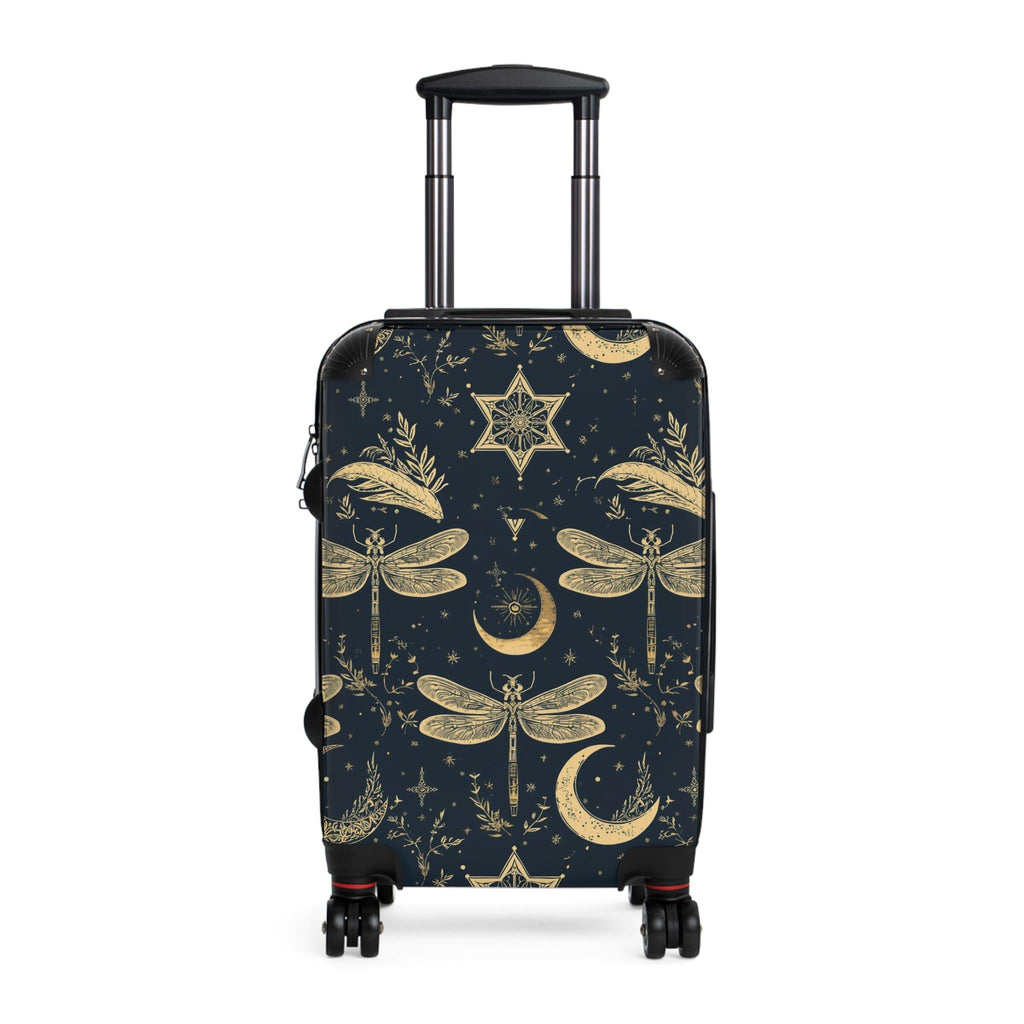 Celestial Dragonfly Moon Suitcase | Stardust Cove Travel Luggage | Starry Night Carry On