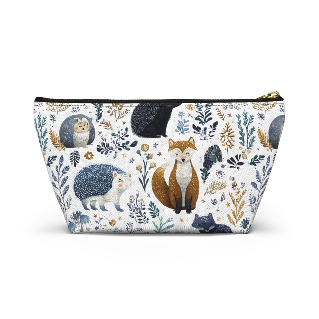 Pouch with forest animal pattern on a white background