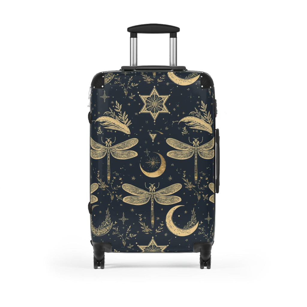 Celestial Dragonfly Moon Suitcase | Stardust Cove Travel Luggage | Starry Night Carry On