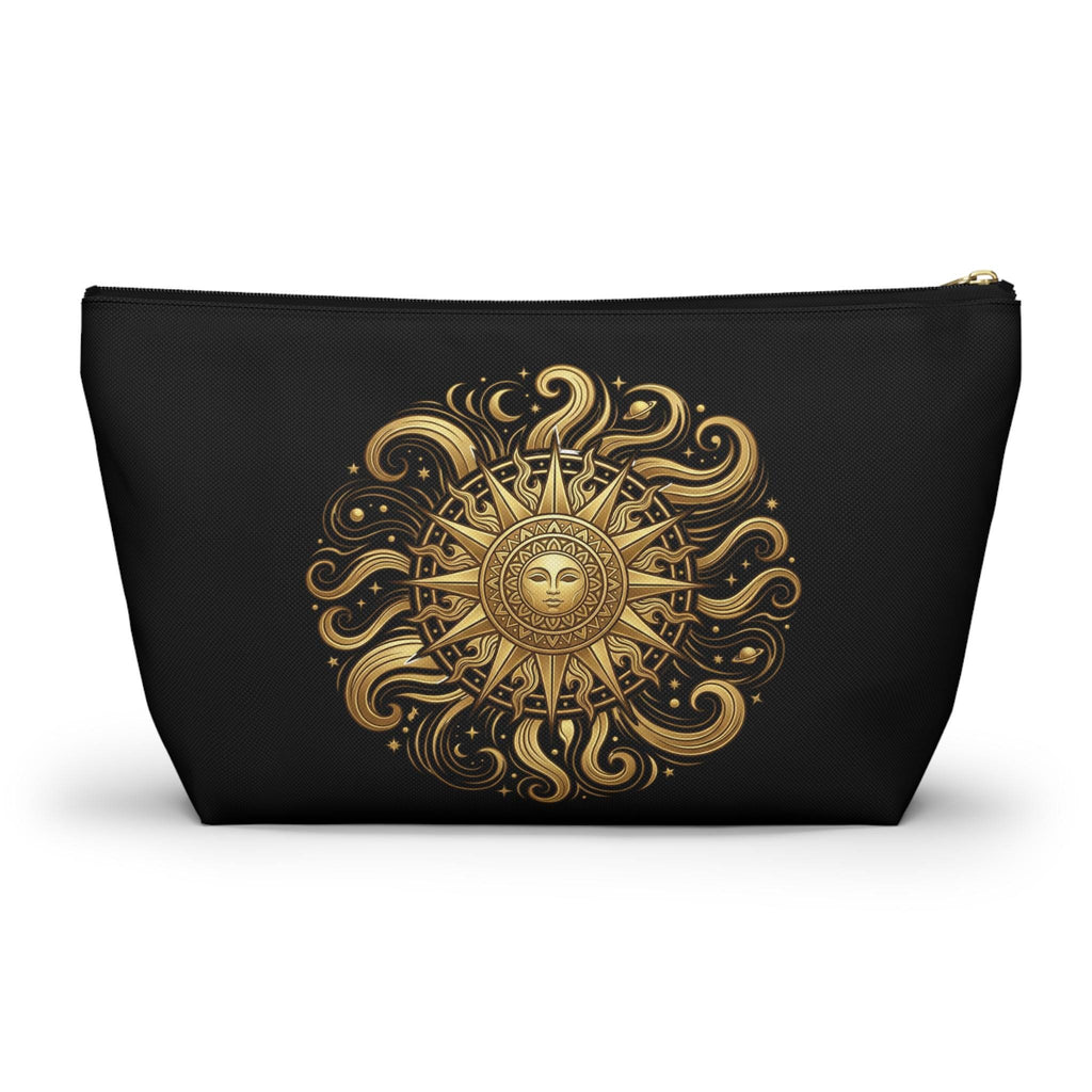 Golden Sun Celestial Pouch | Makeup Bag, T-Bottom Accessory Organizer