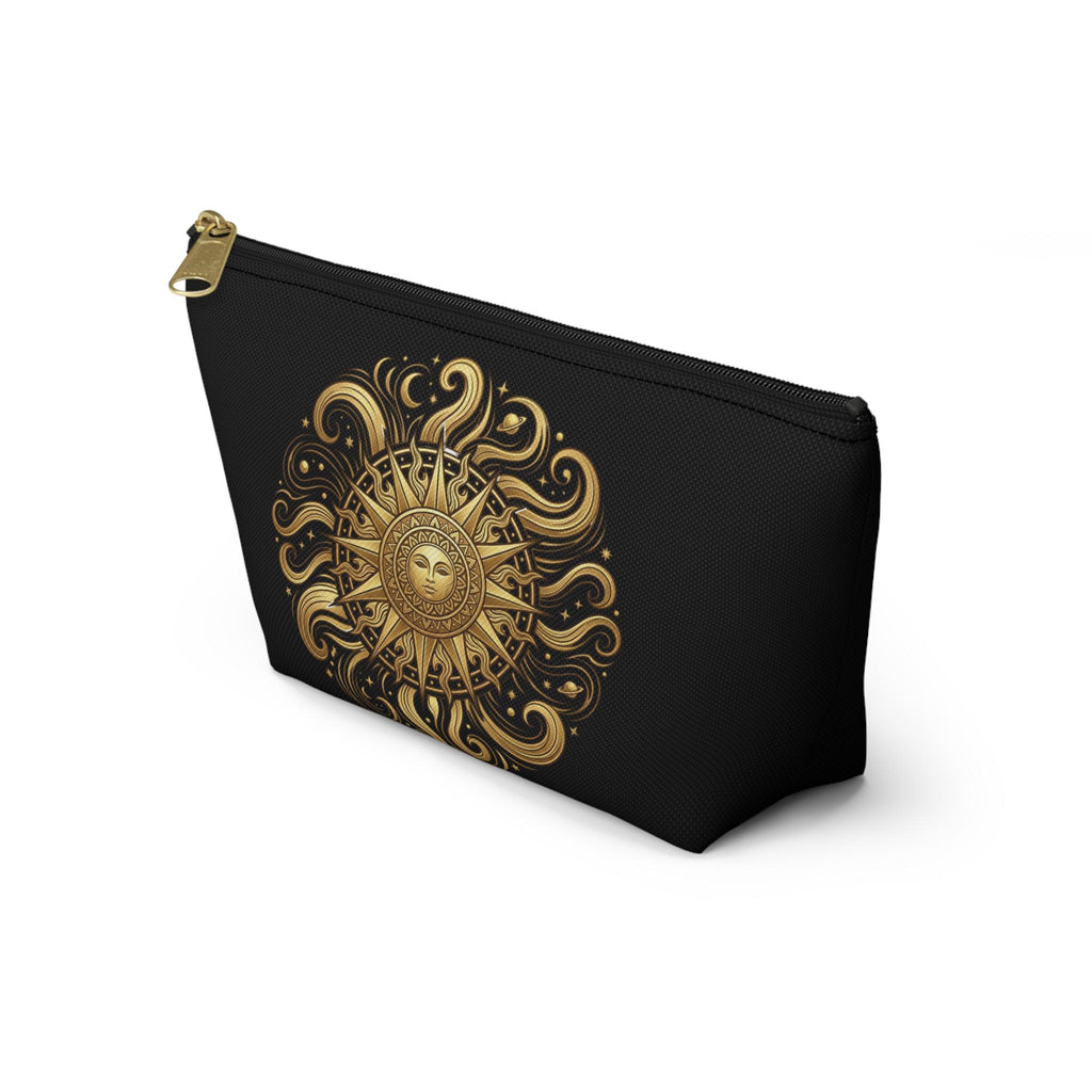 Golden Sun Celestial Pouch | Makeup Bag, T-Bottom Accessory Organizer