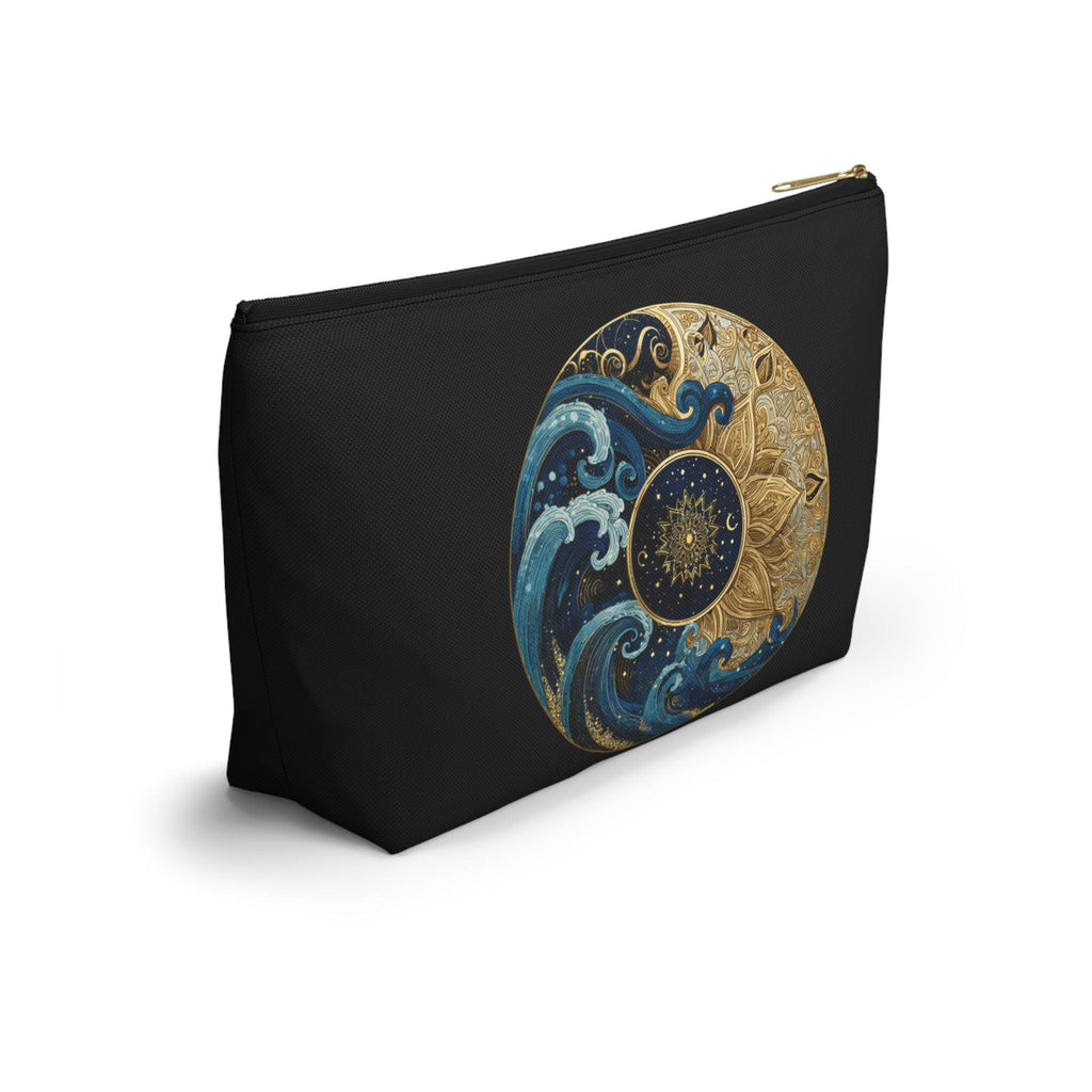Ocean Wave Moon Mandala Accessory Pouch
