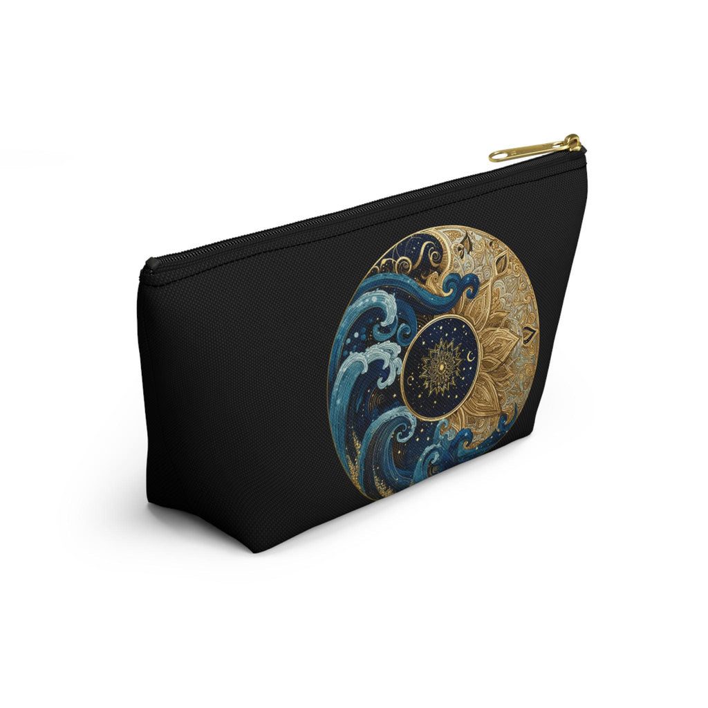 Ocean Wave Moon Mandala Accessory Pouch