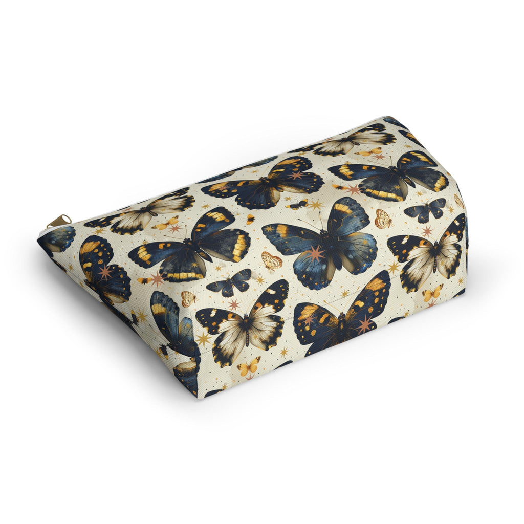 Vintage Blue Butterfly Accessory Pouch