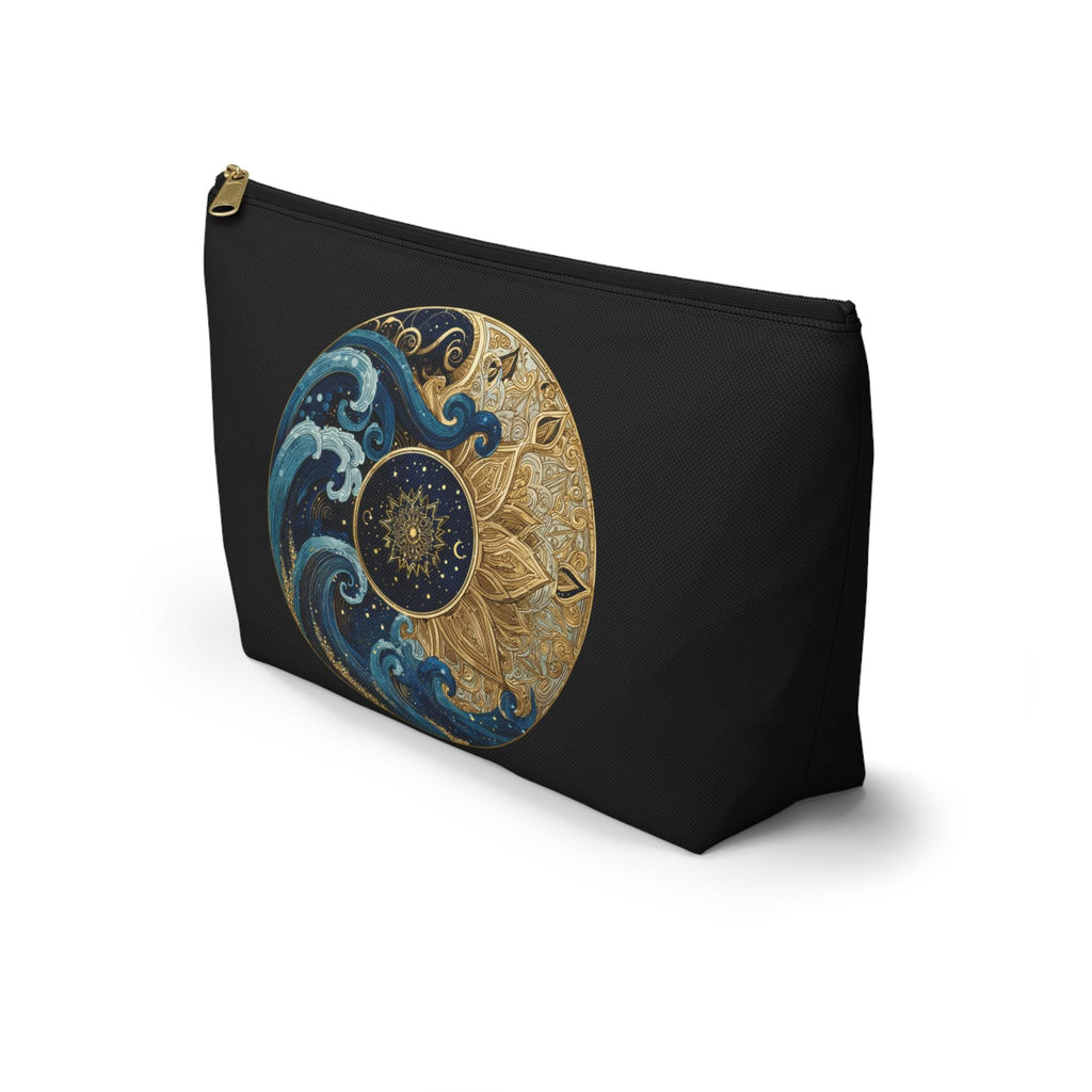 Ocean Wave Moon Mandala Accessory Pouch