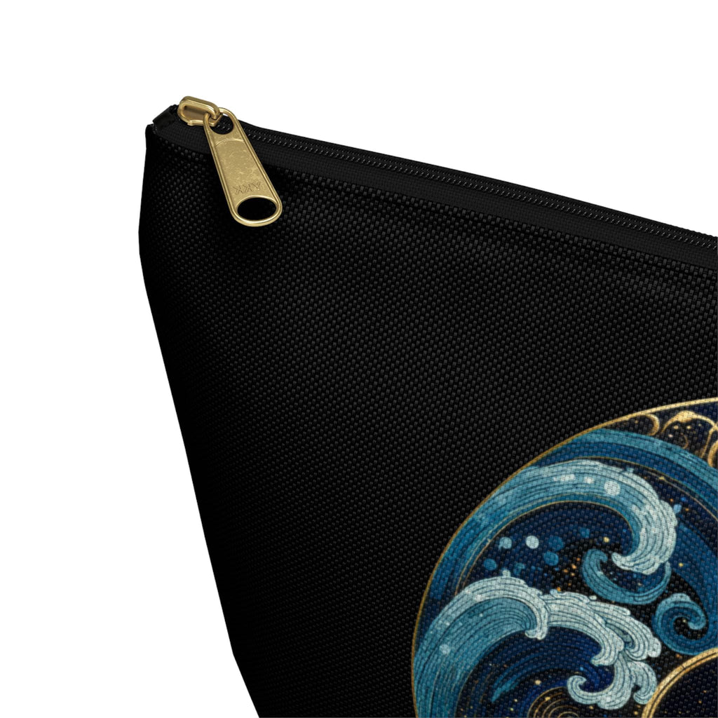 Ocean Wave Moon Mandala Accessory Pouch