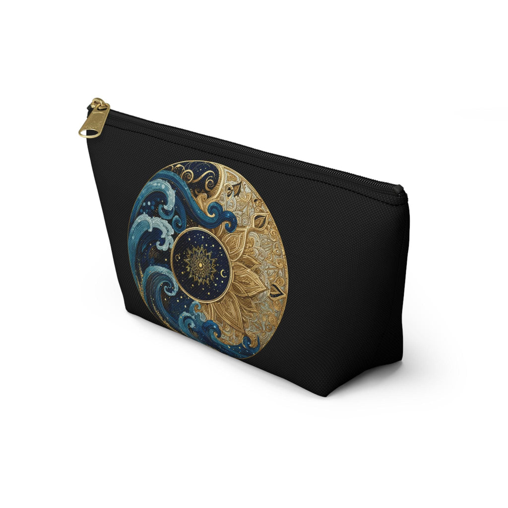 Ocean Wave Moon Mandala Accessory Pouch