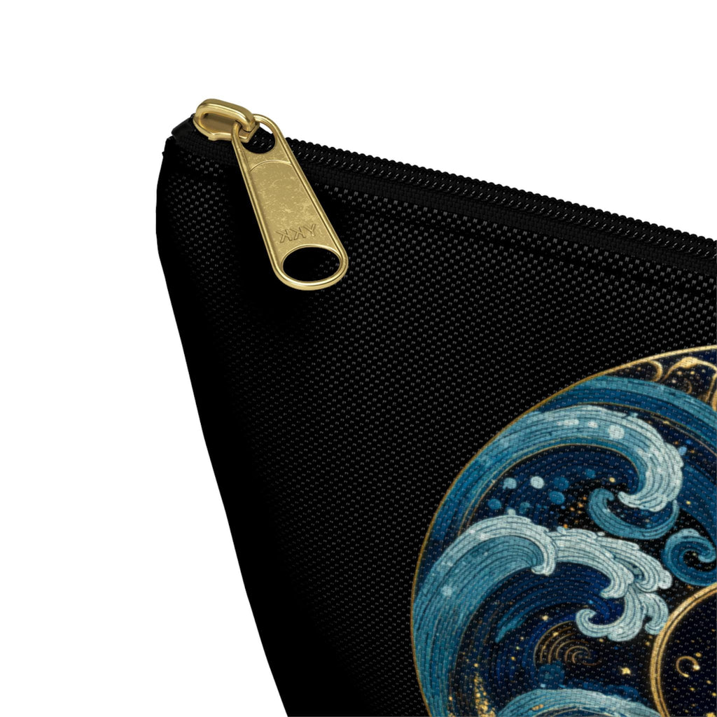 Ocean Wave Moon Mandala Accessory Pouch
