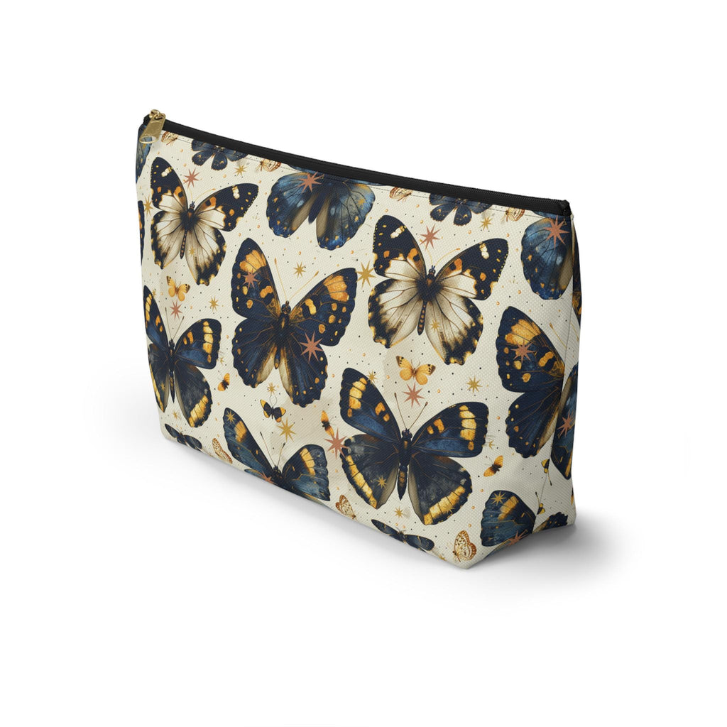 Vintage Blue Butterfly Accessory Pouch