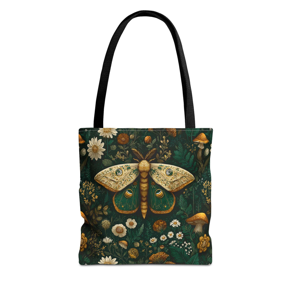 Golden Moth Botanical Tote Bag | Midnight Garden Illustration