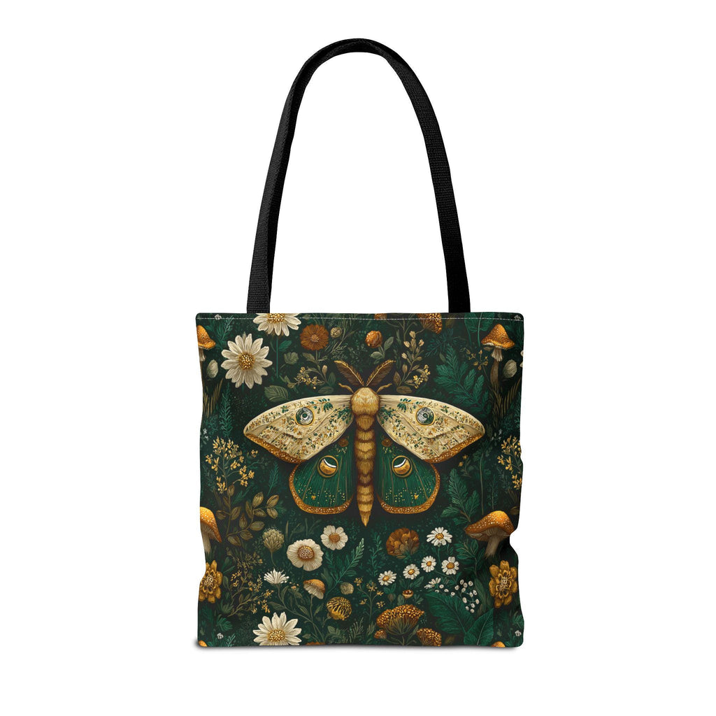 Golden Moth Botanical Tote Bag | Midnight Garden Illustration