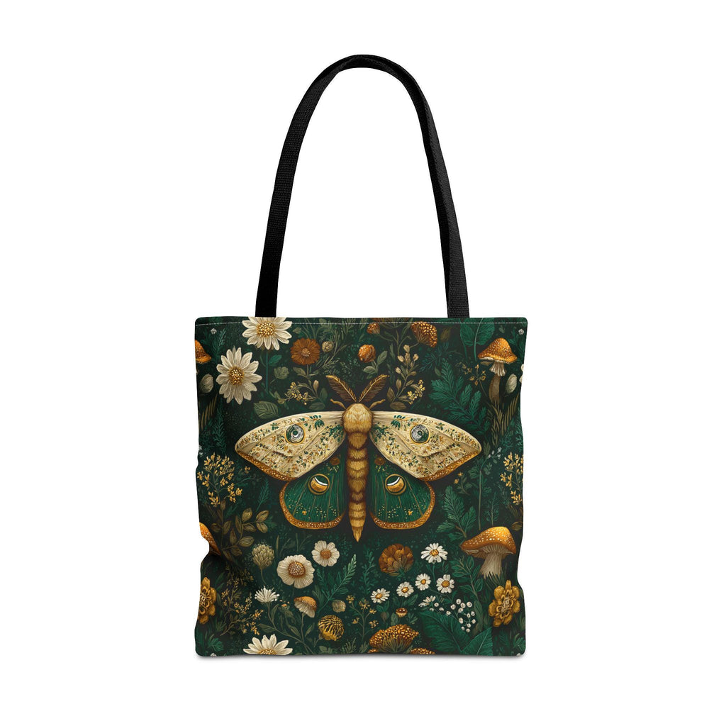 Golden Moth Botanical Tote Bag | Midnight Garden Illustration