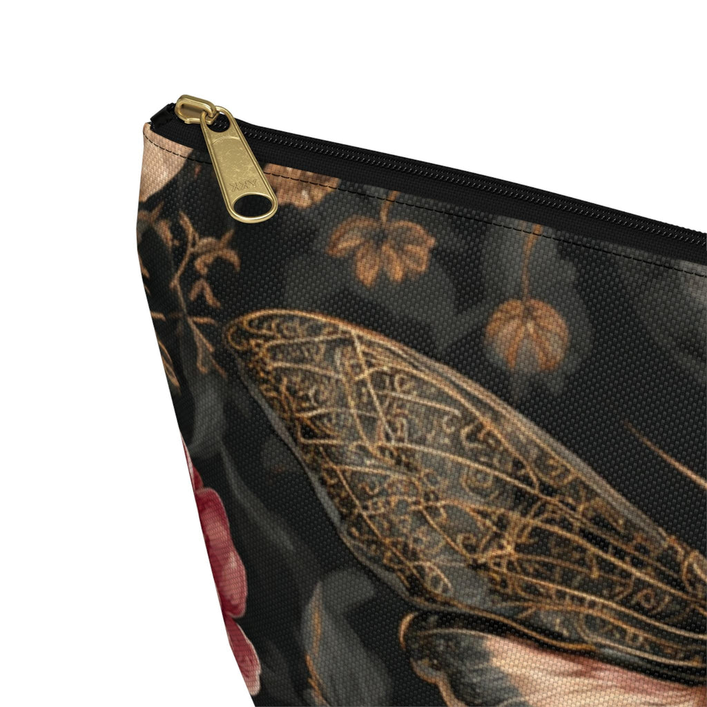 Vintage Moth & Peony Accessory Pouch