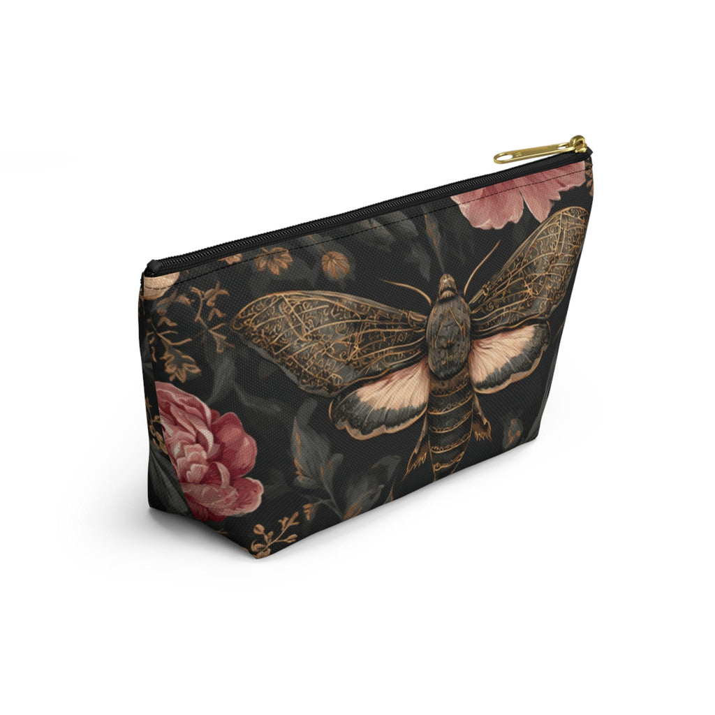 Vintage Moth & Peony Accessory Pouch