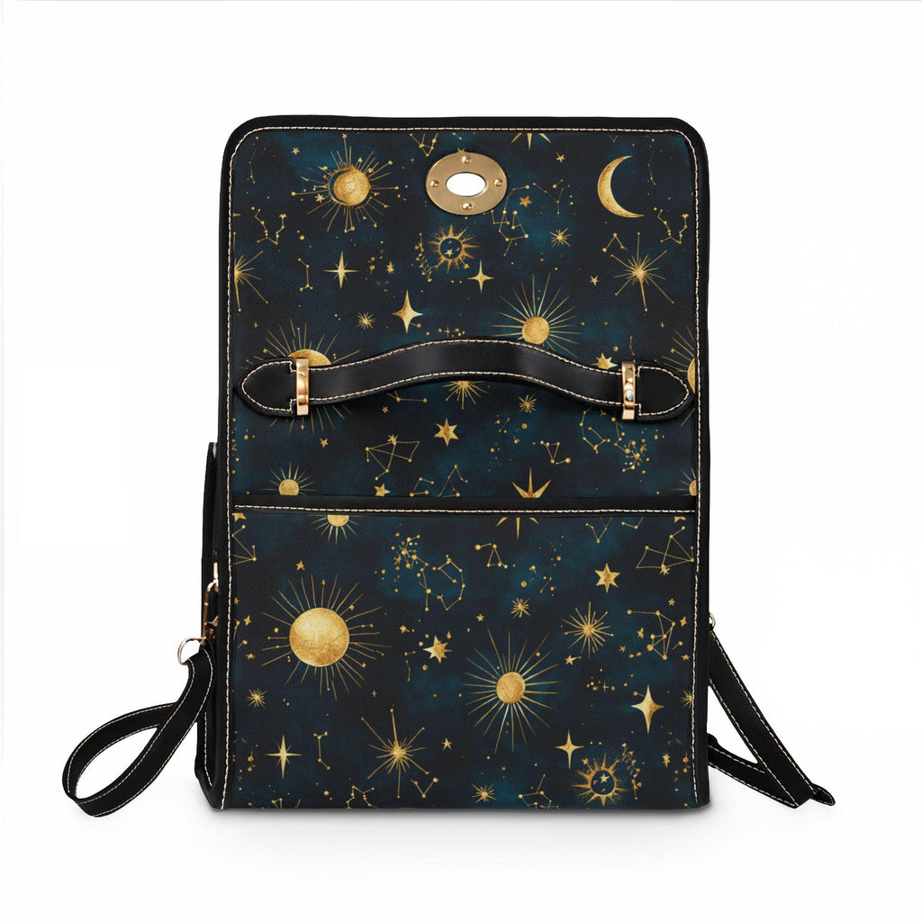 Celestial Constellation Satchel Waterproof Canvas Bag | Star Map Crossbody