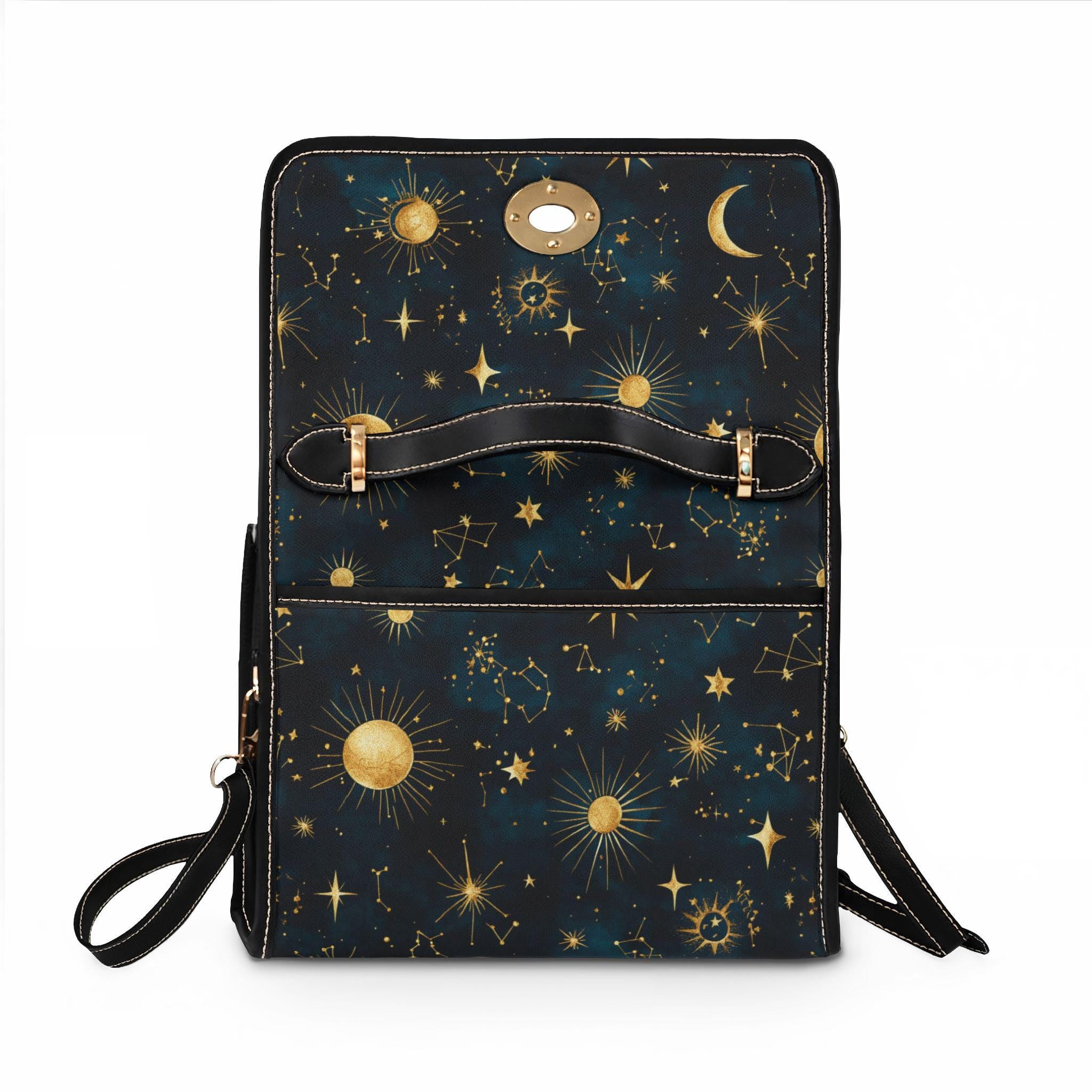 Celestial Constellation Satchel Waterproof Canvas Bag | Star Map Crossbody