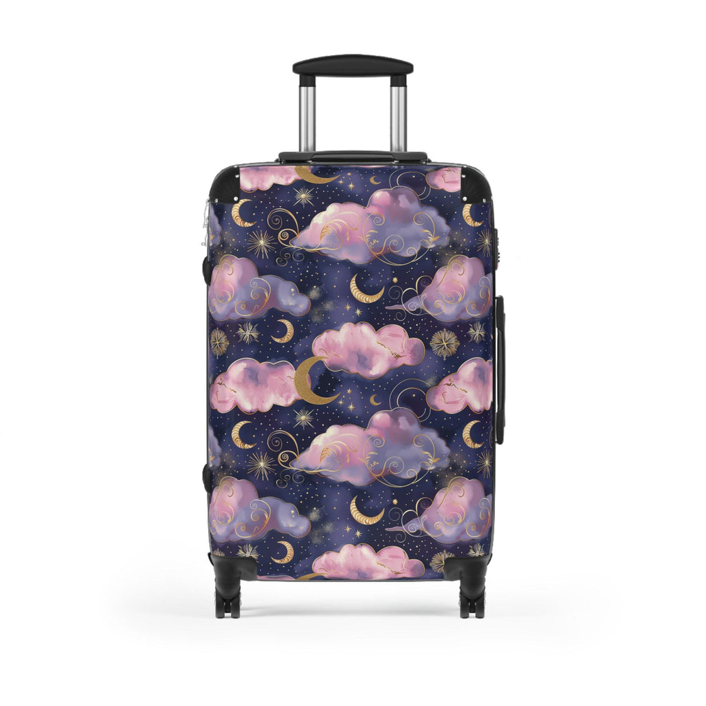 Celestial Dreamscape Suitcase | Pink Purple Cloud Moon Travel Bag