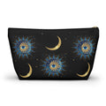 Celestial Sun Eye and Crescent Moon Accessory Pouch