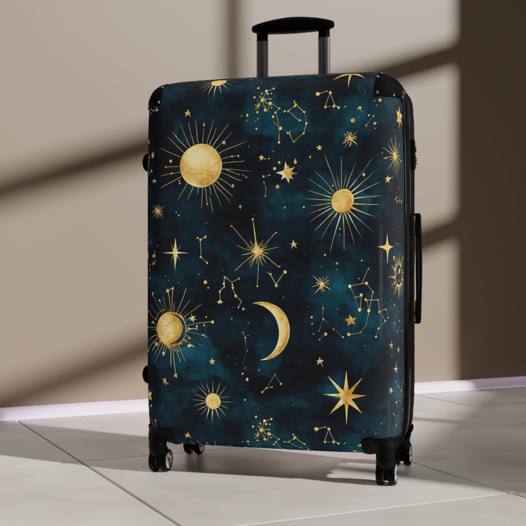 Celestial Stars Moon Suitcase | Constellation Luggage Cover