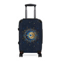 Celestial Sun and Moon Eye Suitcase | Mystical Travel Luggage, Starry Night Print